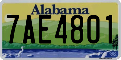 AL license plate 7AE4801