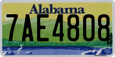 AL license plate 7AE4808