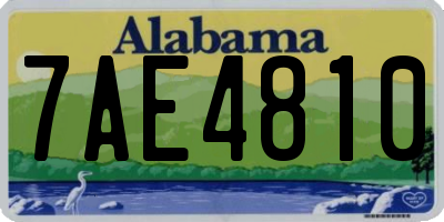 AL license plate 7AE4810