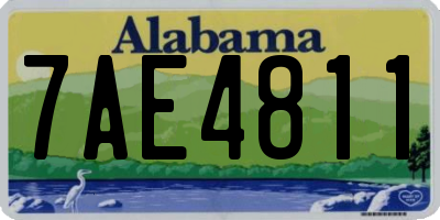 AL license plate 7AE4811