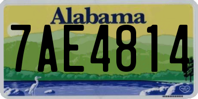 AL license plate 7AE4814