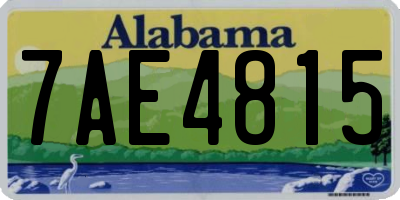 AL license plate 7AE4815