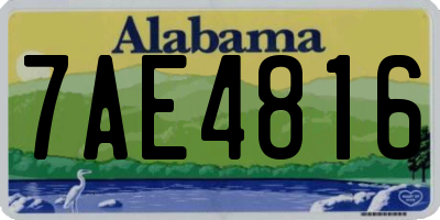 AL license plate 7AE4816