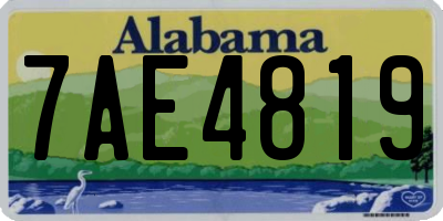 AL license plate 7AE4819