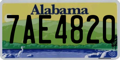 AL license plate 7AE4820