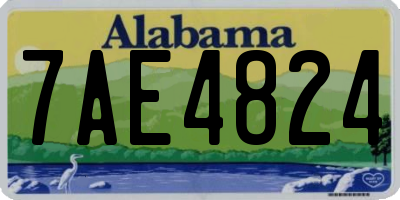AL license plate 7AE4824