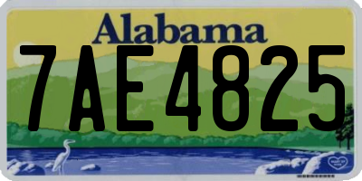 AL license plate 7AE4825