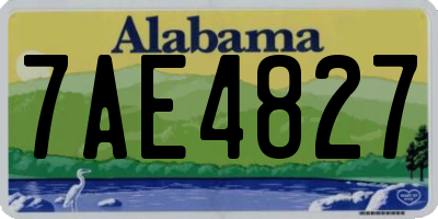 AL license plate 7AE4827