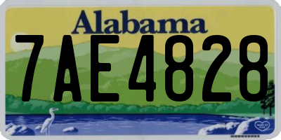 AL license plate 7AE4828