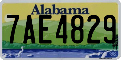 AL license plate 7AE4829