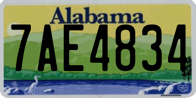 AL license plate 7AE4834
