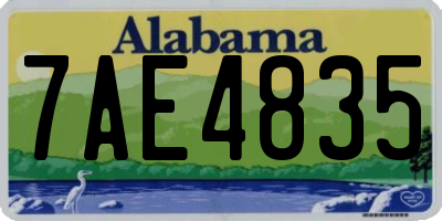 AL license plate 7AE4835
