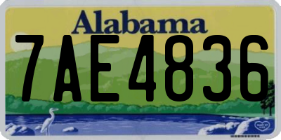 AL license plate 7AE4836