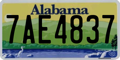 AL license plate 7AE4837