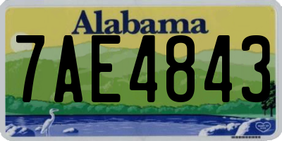 AL license plate 7AE4843