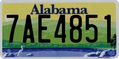 AL license plate 7AE4851