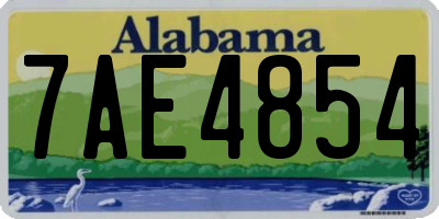 AL license plate 7AE4854