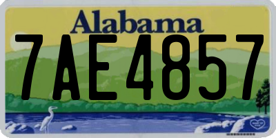 AL license plate 7AE4857
