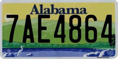 AL license plate 7AE4864