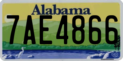 AL license plate 7AE4866