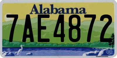 AL license plate 7AE4872