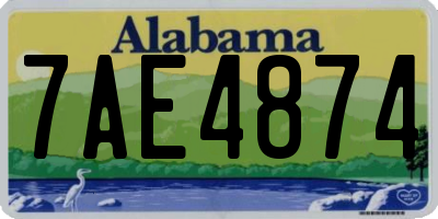 AL license plate 7AE4874