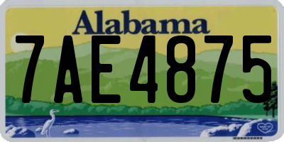 AL license plate 7AE4875