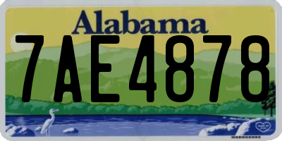 AL license plate 7AE4878