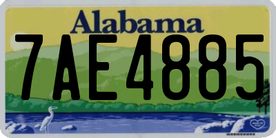 AL license plate 7AE4885