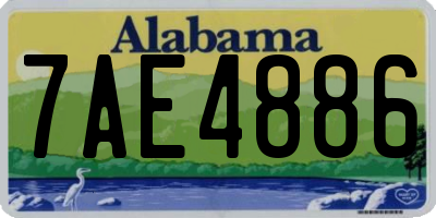 AL license plate 7AE4886
