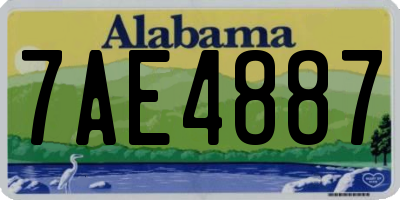 AL license plate 7AE4887