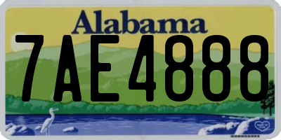 AL license plate 7AE4888