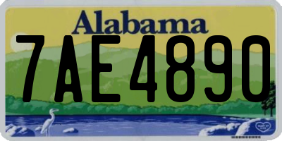 AL license plate 7AE4890