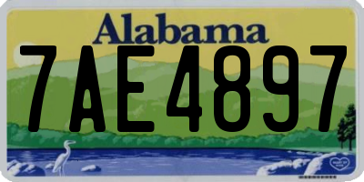 AL license plate 7AE4897