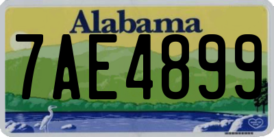 AL license plate 7AE4899