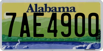 AL license plate 7AE4900