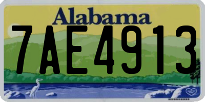 AL license plate 7AE4913