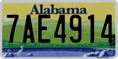 AL license plate 7AE4914