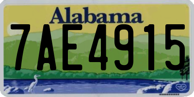 AL license plate 7AE4915
