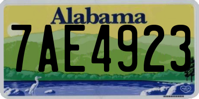 AL license plate 7AE4923