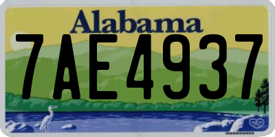 AL license plate 7AE4937