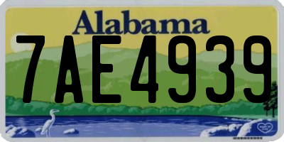 AL license plate 7AE4939