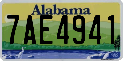 AL license plate 7AE4941