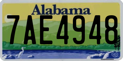AL license plate 7AE4948