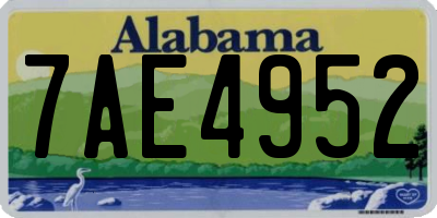 AL license plate 7AE4952