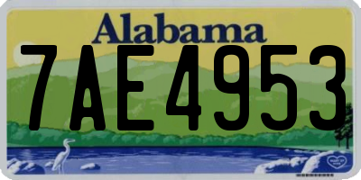 AL license plate 7AE4953