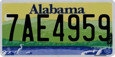 AL license plate 7AE4959