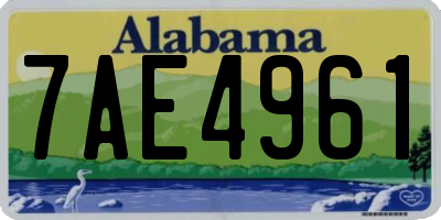 AL license plate 7AE4961