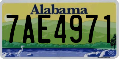AL license plate 7AE4971
