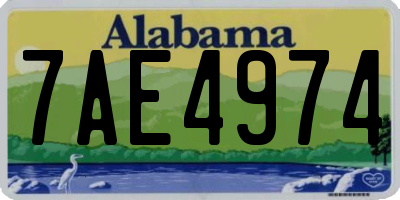 AL license plate 7AE4974